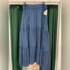 Mlle Gabrielle Sky Blue Maxi Skirt
